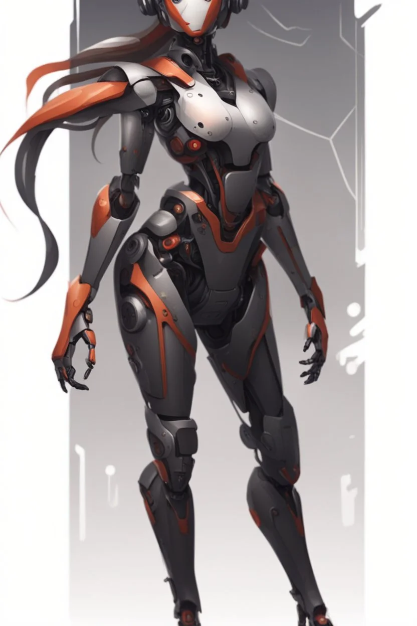 a beautiful robot lady