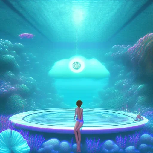 Vaporwave pool aesthetic