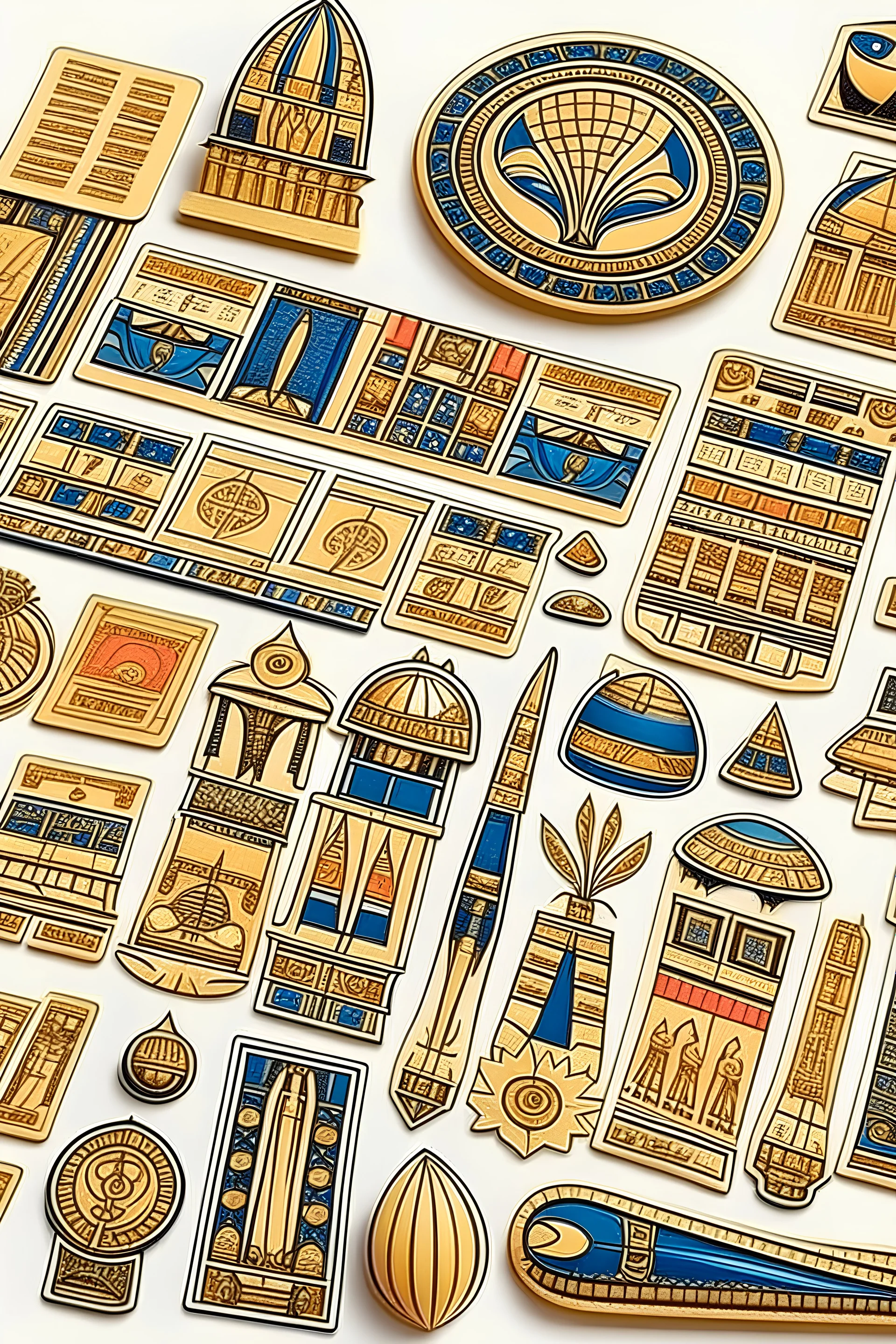 planner stickers in Egyptian style
