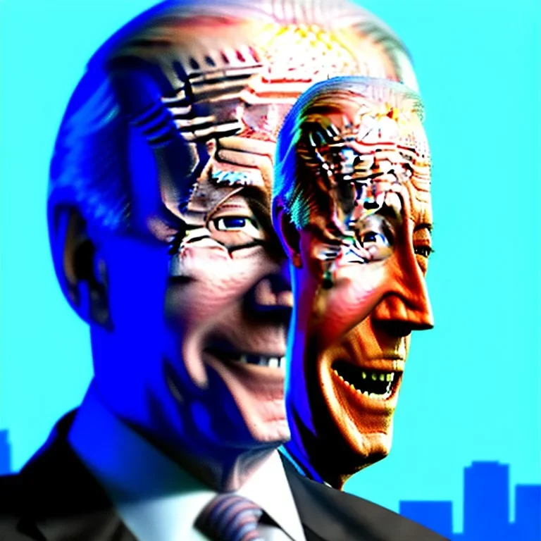 a single godzilla with Joe Biden's face on it