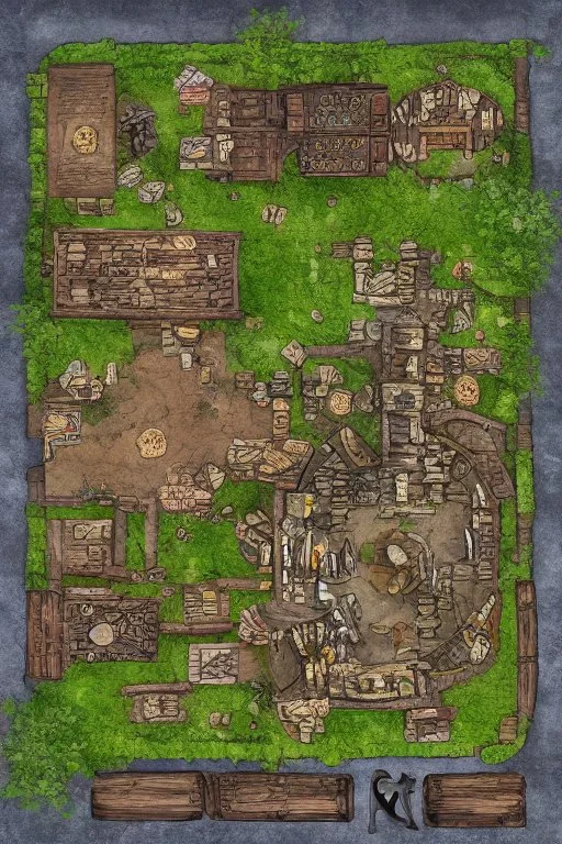 battle map dnd village