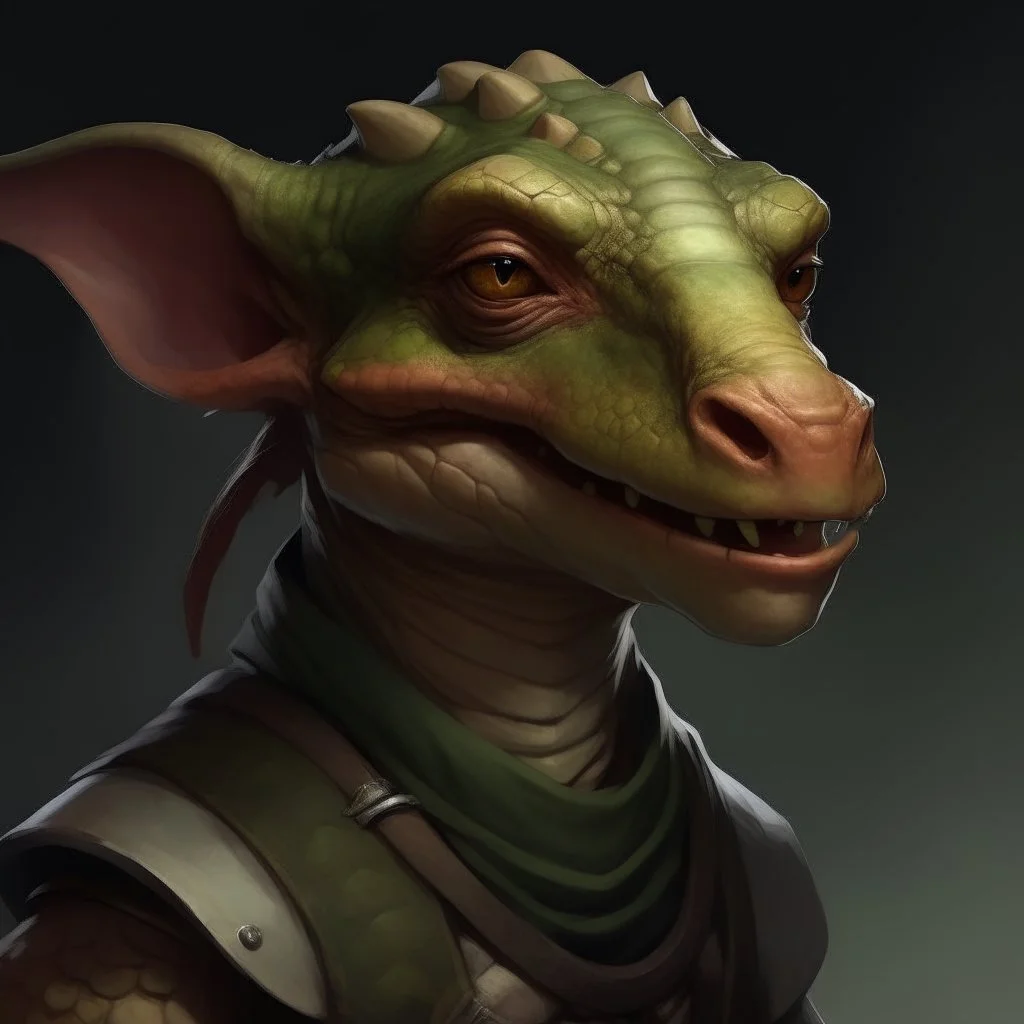 dnd, artistic, illustration, artstation, kobold, reptile, portrait, zombie, skinned