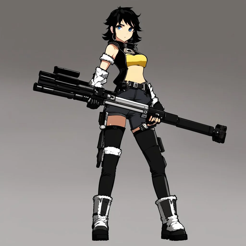 [wii No More Heroes style] Nav Girl with big gun