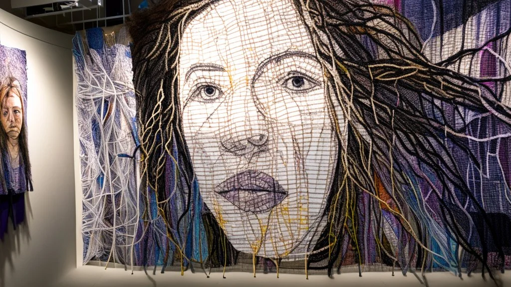 Using your portrait as the centerpiece, create a large-scale fabric mural. Surround the portrait with a network of resilient and stretchy threads, symbolizing the challenges faced during addiction and the journey to recovery. Visitors can interact by gently tugging on the threads, emphasizing the importance of resilience in the healing process.