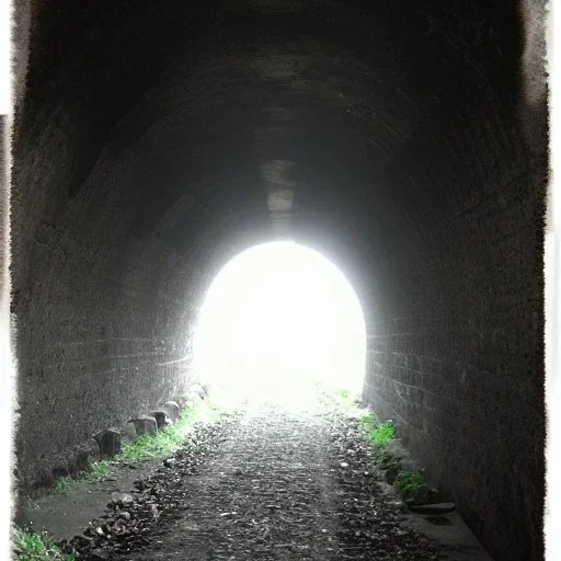 Eerie old tunnel man