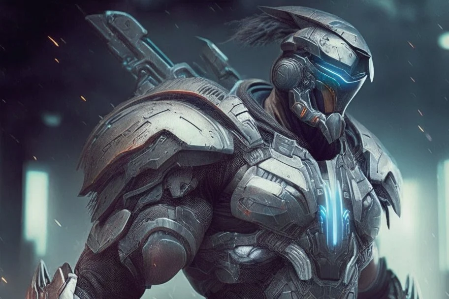 Futuristic Spartan warrior from 2190