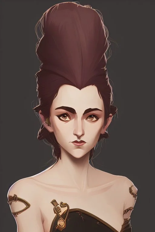 warm but stern aunty victorian era, posh british accent influenced, high born facial features dnd character on a solid black background, full body image, high quality realistic.