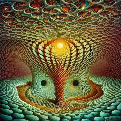 fractals in a human, Jacek Yerka