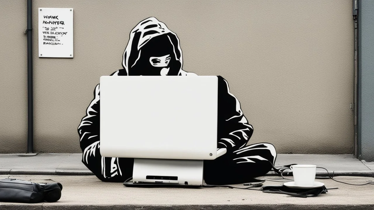 hacker by banksy