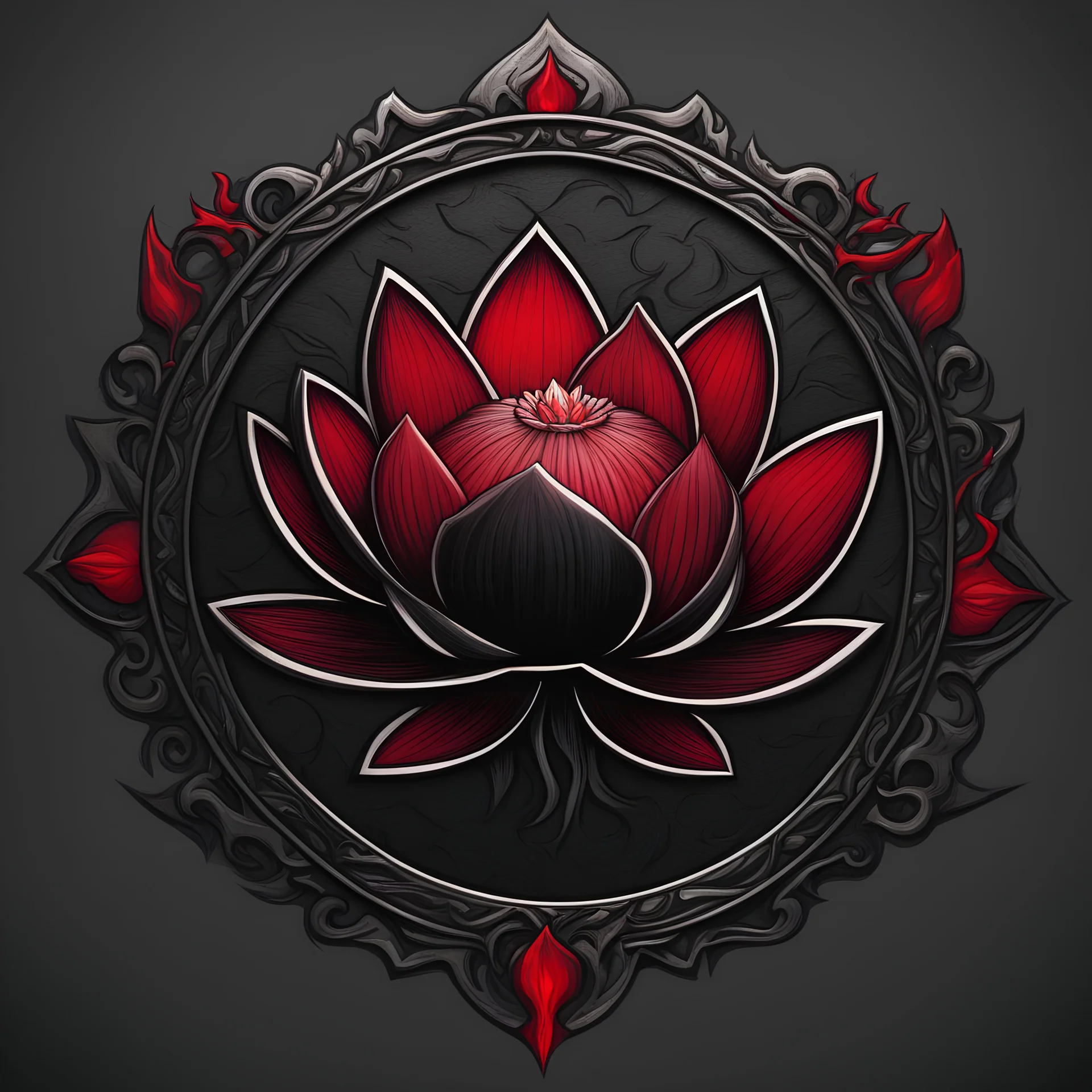 black and blood lotus emblem