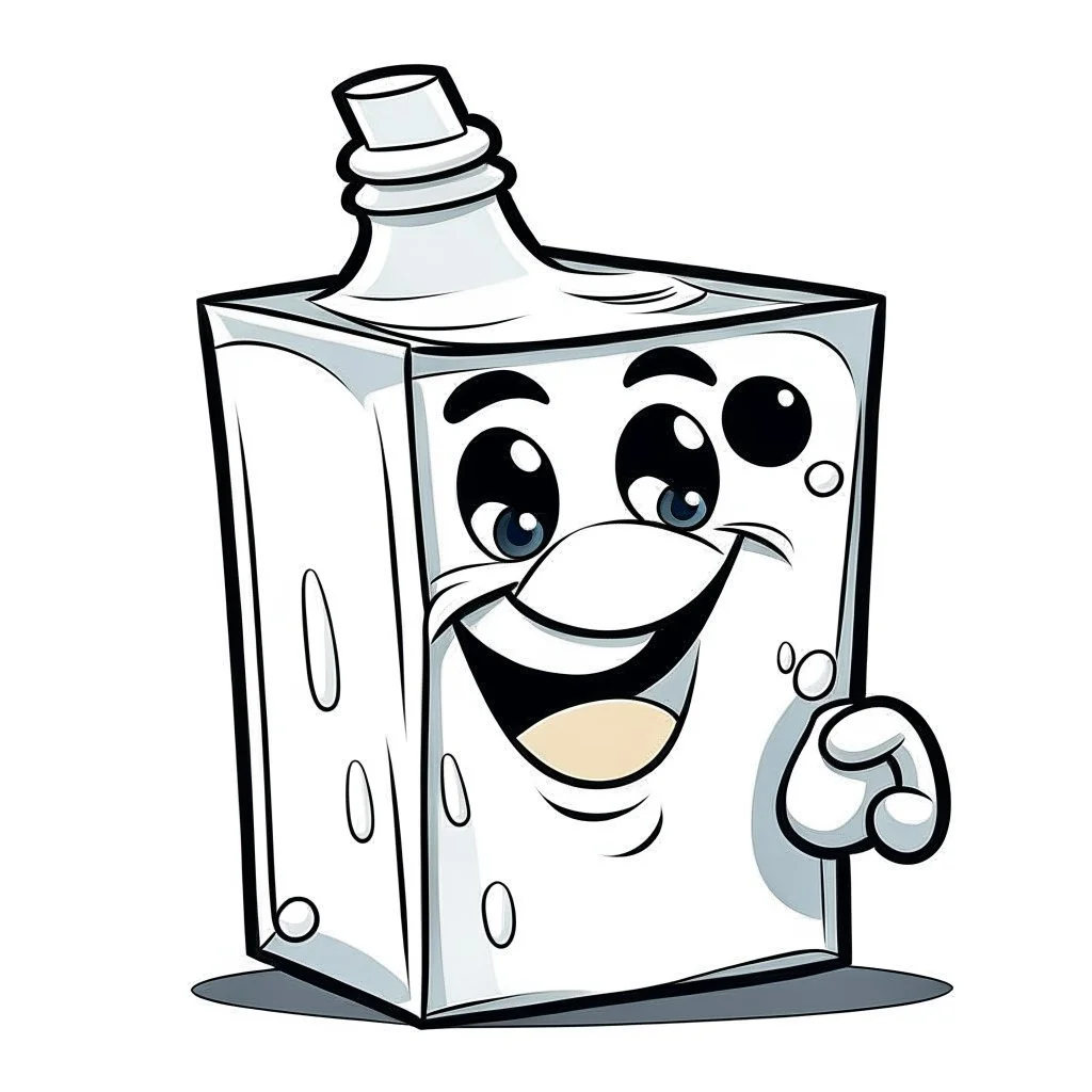 happy milk carton cartoon