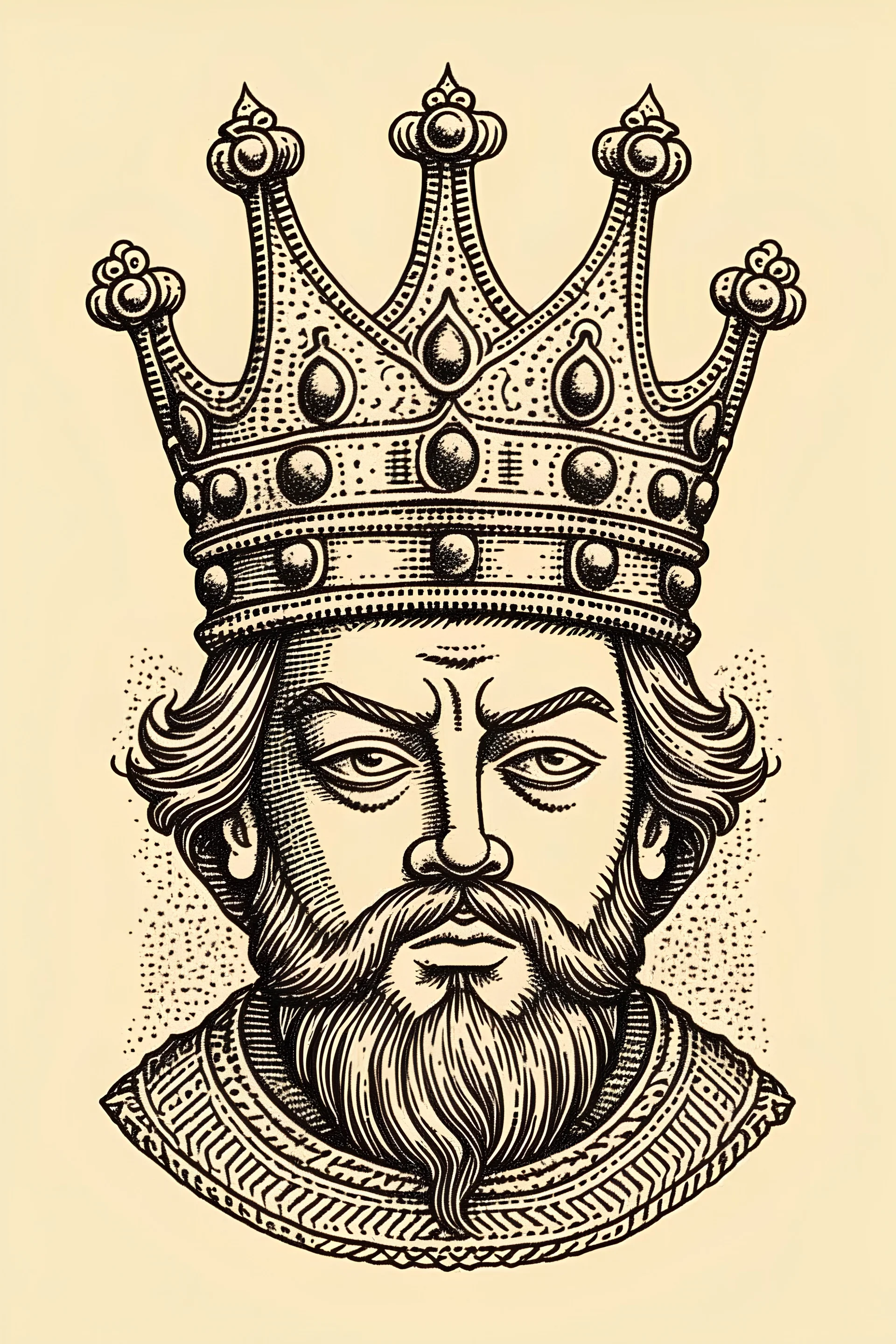 King with a crown on his head