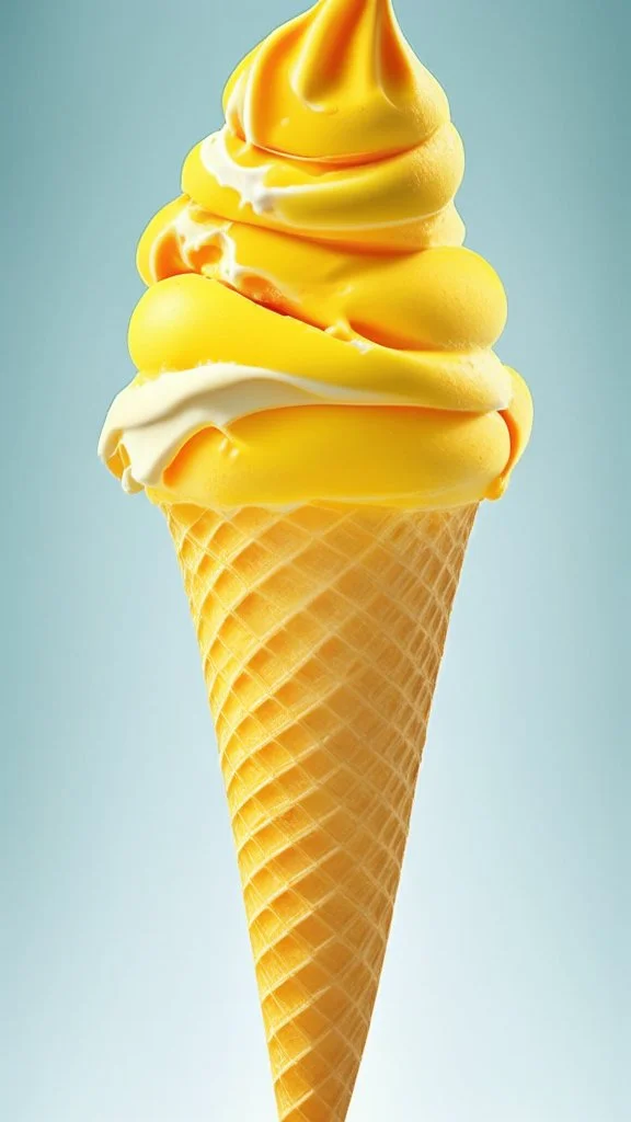 Mango Ice cream cone