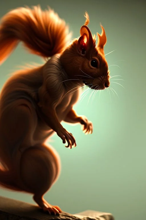 Alien Ratatosk, lighting, hyper realistic, unreal engine 5, 16k,