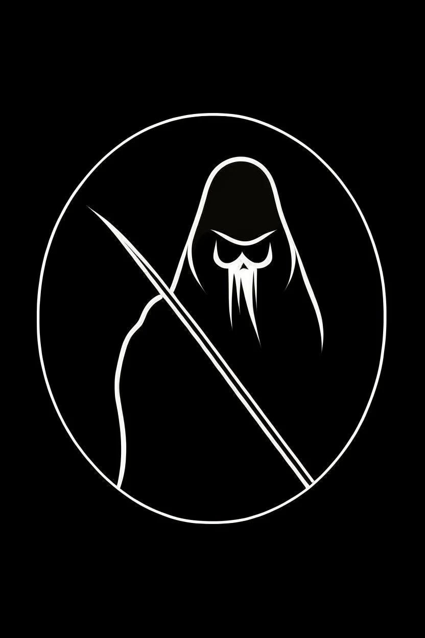 Extremely simple logo representing the shadow of the grim reaper