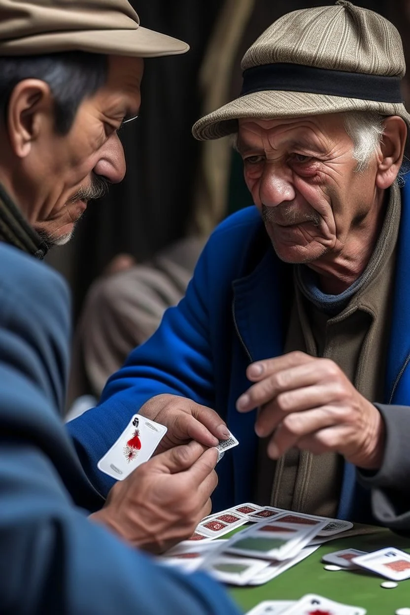 dos personas jugando al truco (juego de cartas argentino)