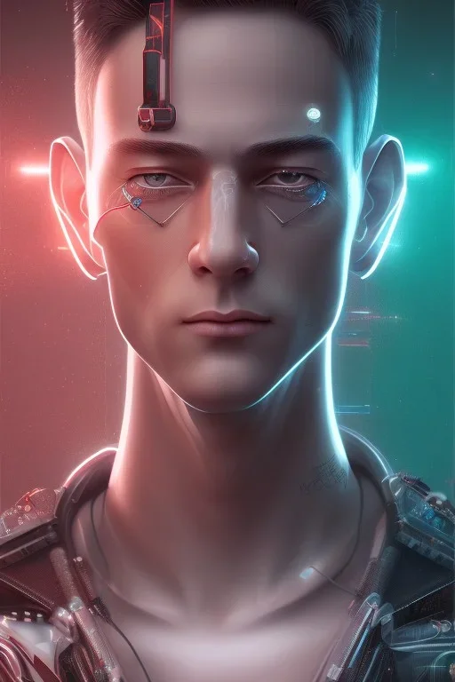 cyberpunk, head, men, portrai