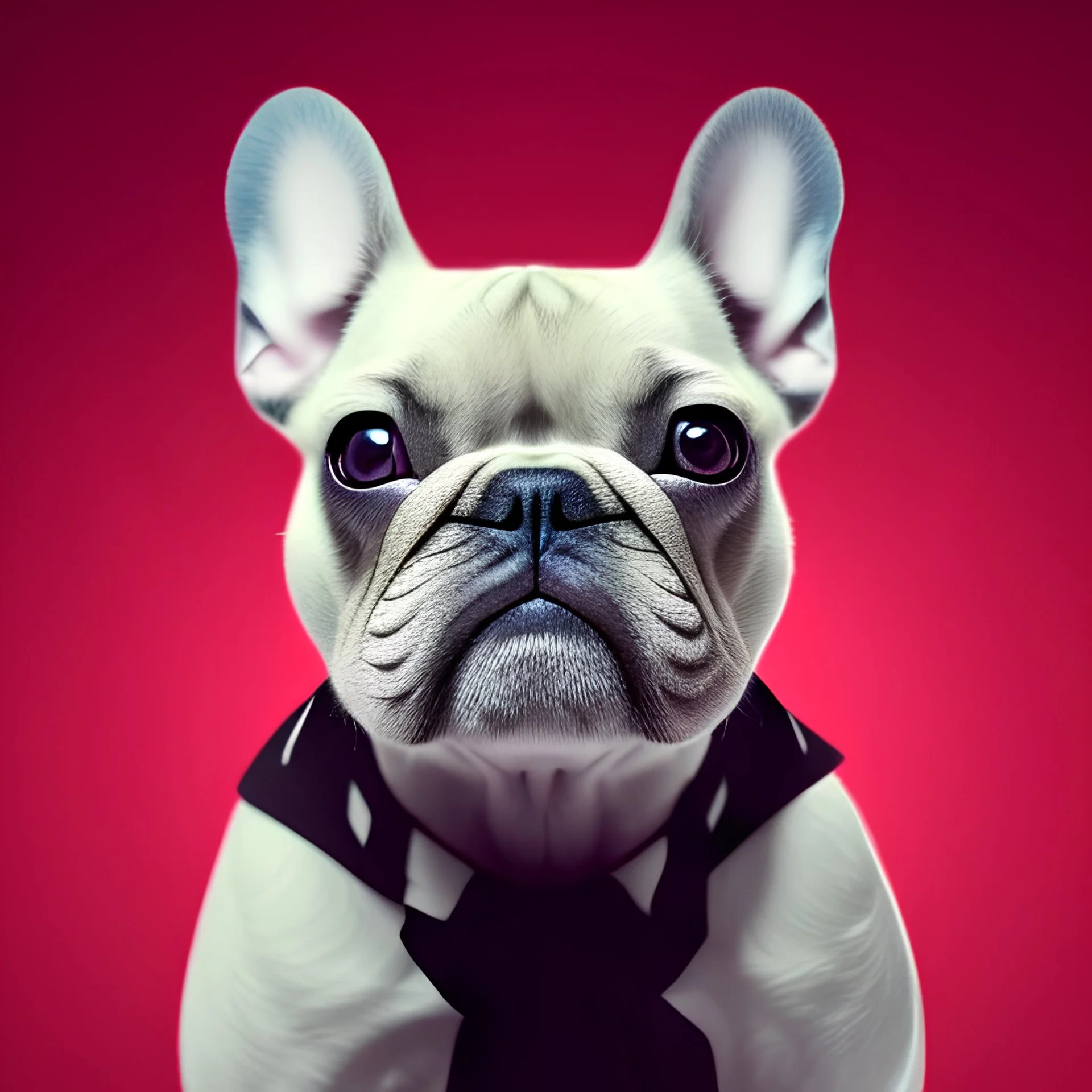 French bulldog dog flat background