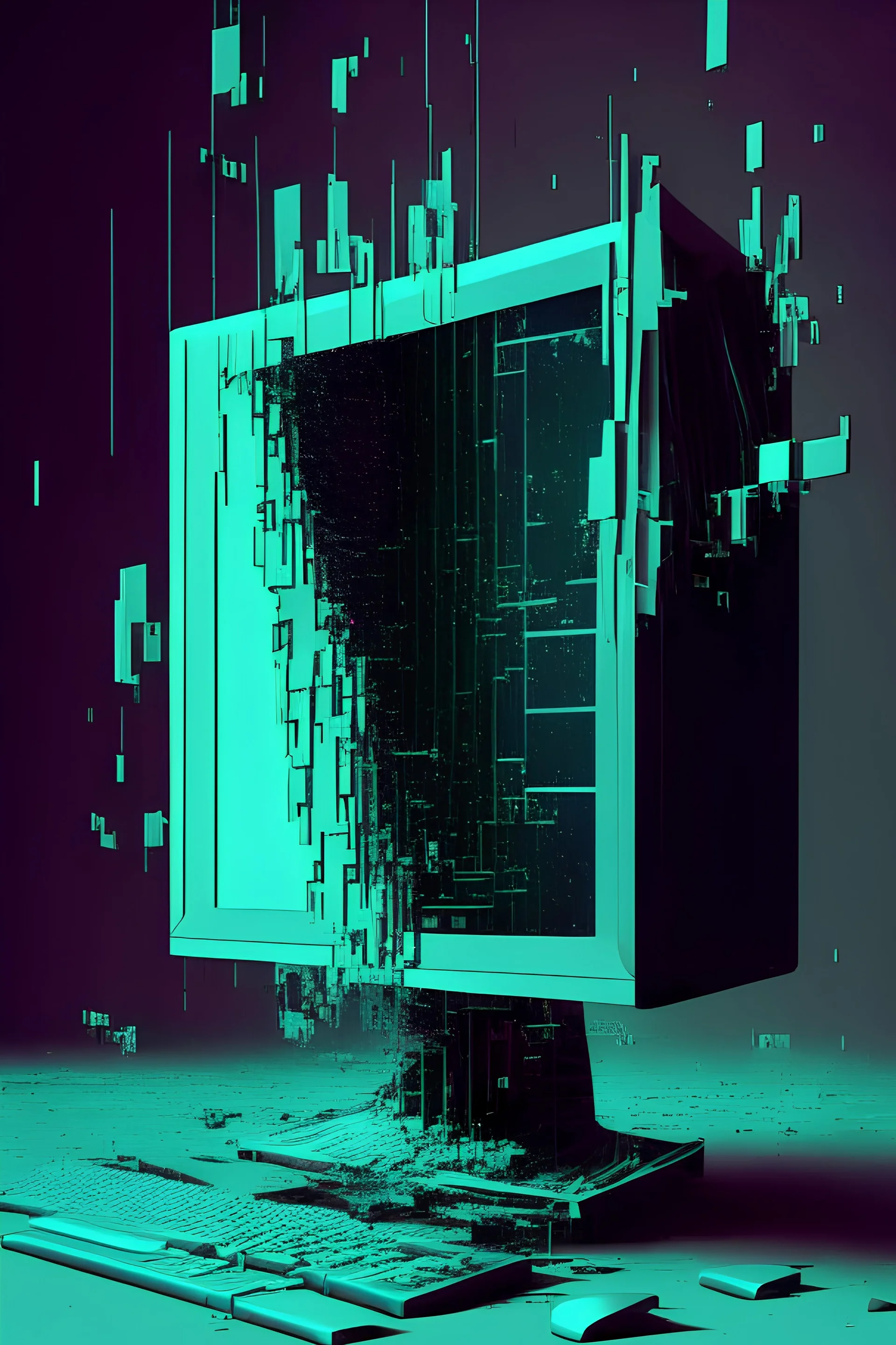 computer screens glitching