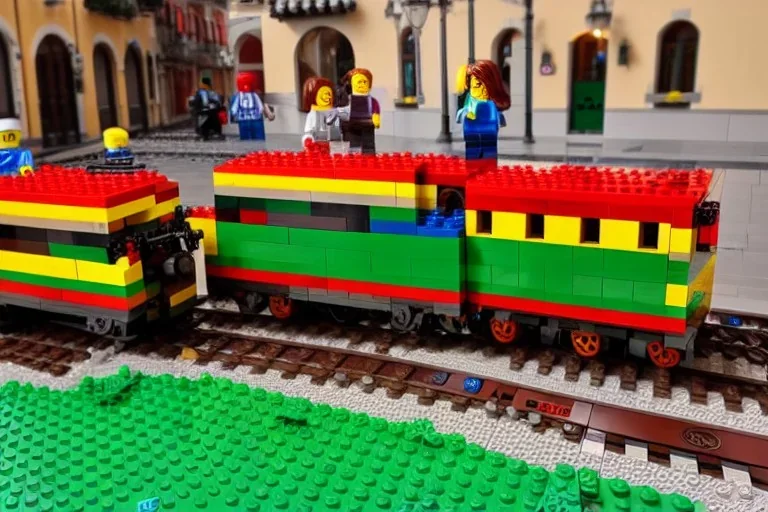 Train lego Italian old Town lego