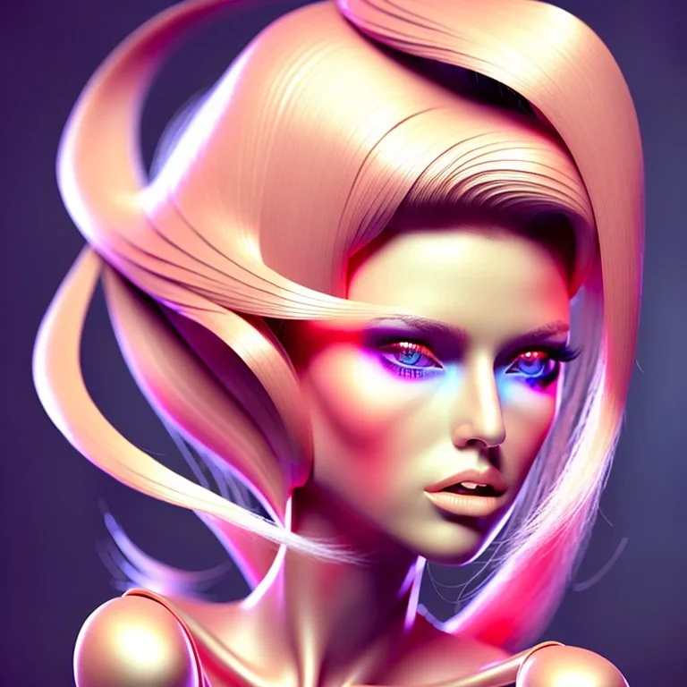 Neon blonde girl