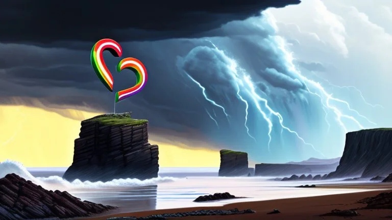 Doctors Without Borders provides immediate medical aid during humanitarian emergencies.Rainbow symbol of peace up on the sky,Photo-realistic scene ,desolate, standing on a jagged cliff, overlooking turbulent, inky black ,A storm brews in the distance, with dark, ominous clouds gathering, powerful beam pierces the darkness, and within its light, ethereal shadows of shipwrecked souls can be seen, their translucent forms forever searching for a way home.