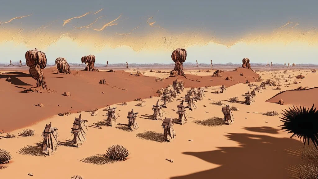 desert, comic style