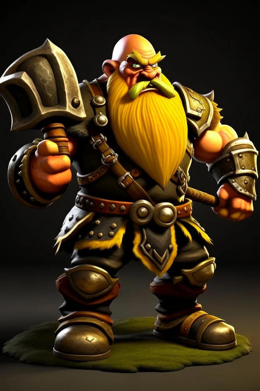 dwarf savage angry axes cleaver attack striking swinging chopping dual wielding two weapons mad consumed warcraft war knight soldier strong attacking furious wrath small silly fighter brawler strong