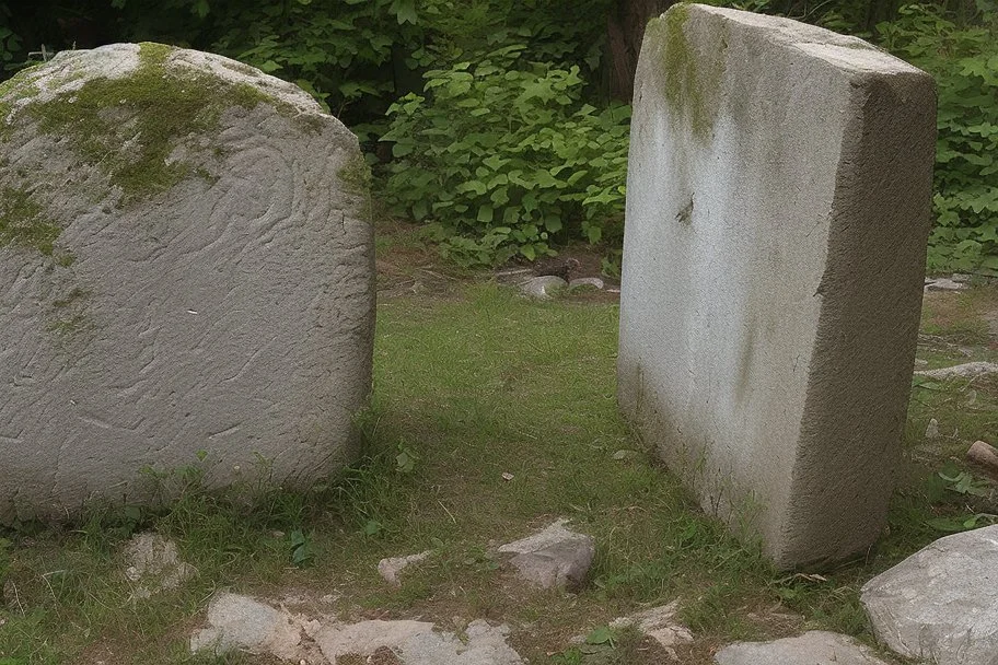 restos de las piedras de una iglesia almacenados para catalogar