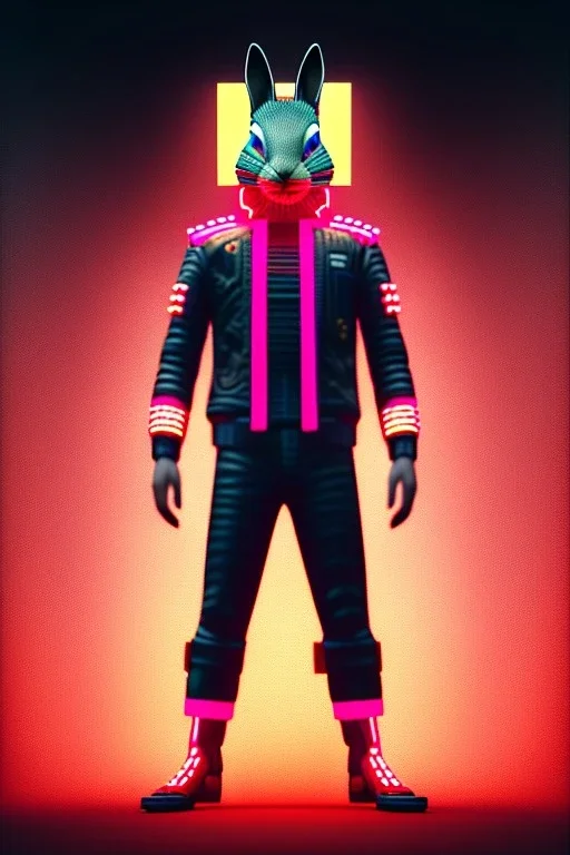 MCU Portrait, Front image. cyberpunk Asian woman, pink short hair. rabbit mask, latex suit. Red, black, gold, color. Punk style, minimal details. Gradient background, highly detailed, concept art, smooth, unreal engine 5, god rays, ray tracing, RTX, lumen lighting, ultra detail, volumetric lighting, 3d, finely drawn, high definition, high resolution.