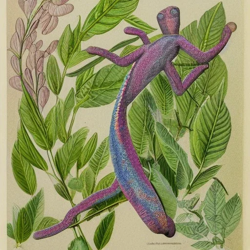 technical illustration of a chameleon, botanical illustration, scientific illustration, highly detailed, marginalia