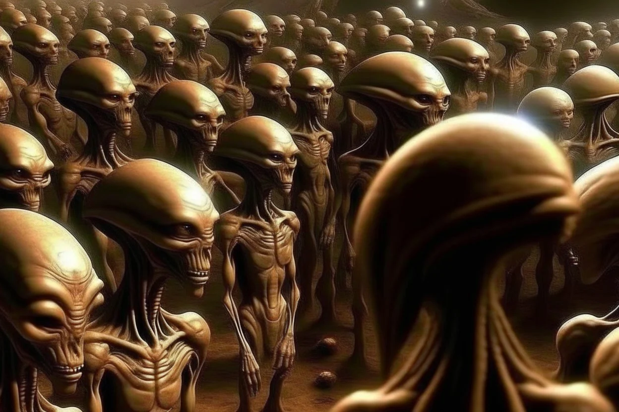 millions of centuries ago ancient alien mystic talking to mixed alien population