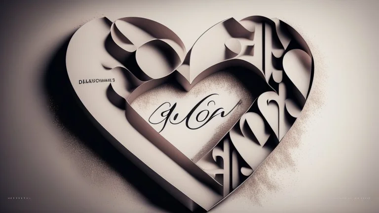 in elegant dyplay typography, a centered mInimal frozen heart in full frame on the background by Josias Severo, emotional