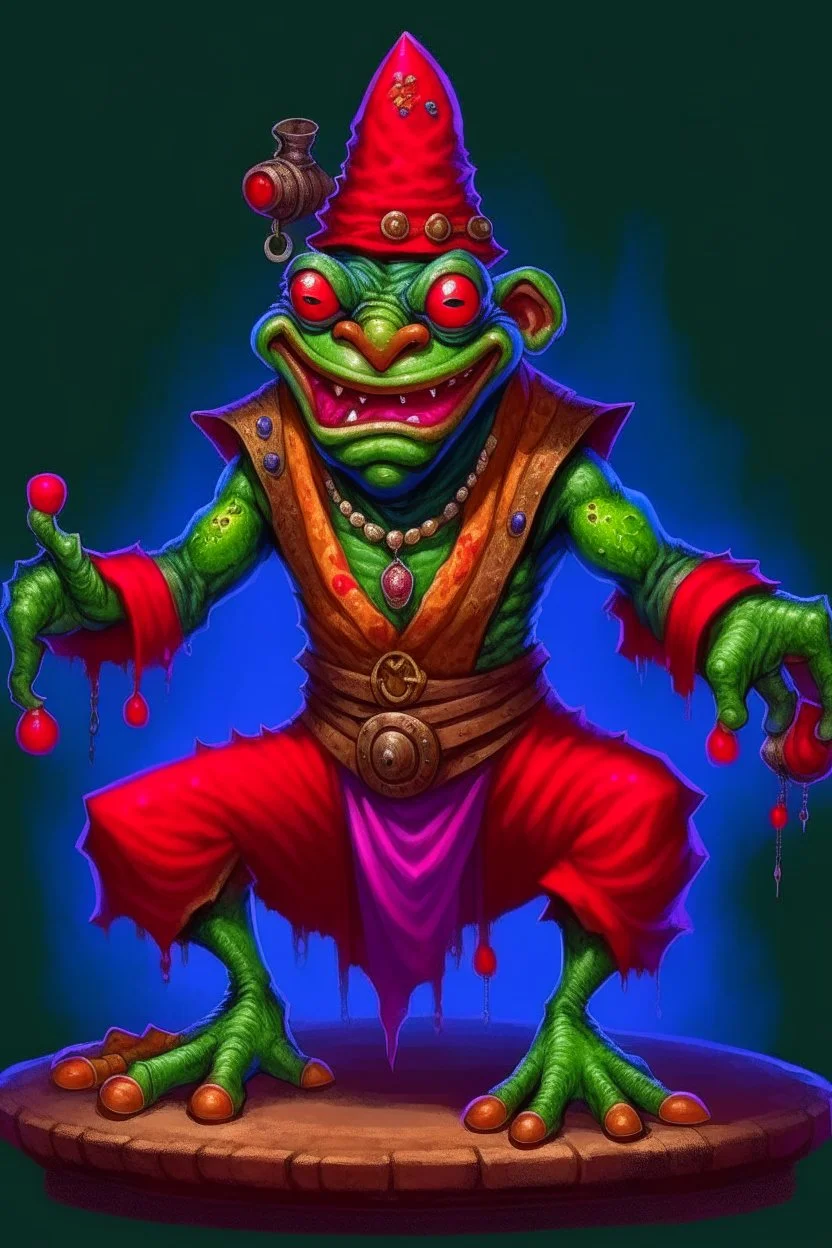 Frogman cultist of a clown god