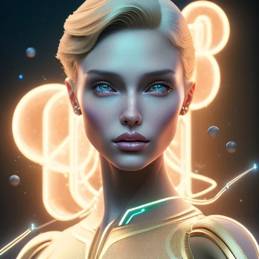 blonde pretty yoga artist,stand, maze background , levitated lab equipment, 4k, Highly Detailed, Masterpiece, perfect eyes, Digital Illustration, Cinematic Lighting, Realistic, Sharp Focus, Centered, Beautifully Lit, Bioluminescent by Stanley Artgerm Lau