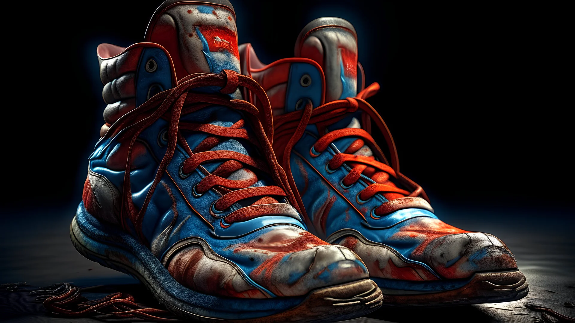 Fotorealtà delle splendide scarpe da ginnastica a forma di cavallo di lee jeffries, 8k, dettagli elevati, rendering fluido, unreal engine 5, cinema 4d, HDR, effetto polvere, colori vividi