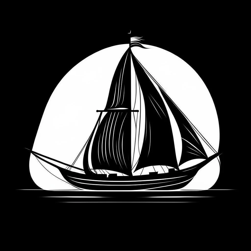 Sailing Ship Logo silhouette