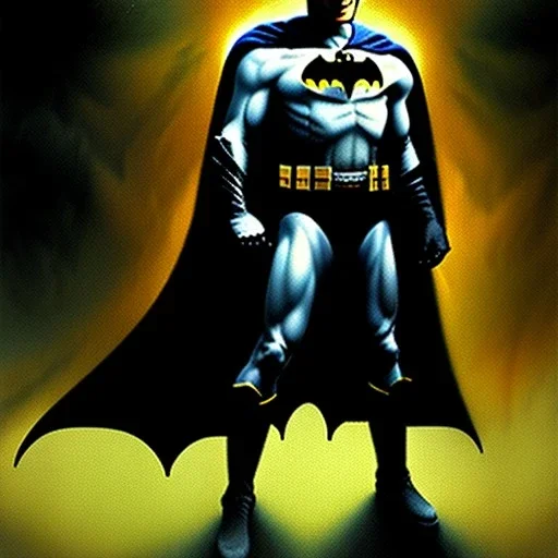 dibujo Épico al oleo de cuerpo entero de Batman medieval estilo Goya 4k