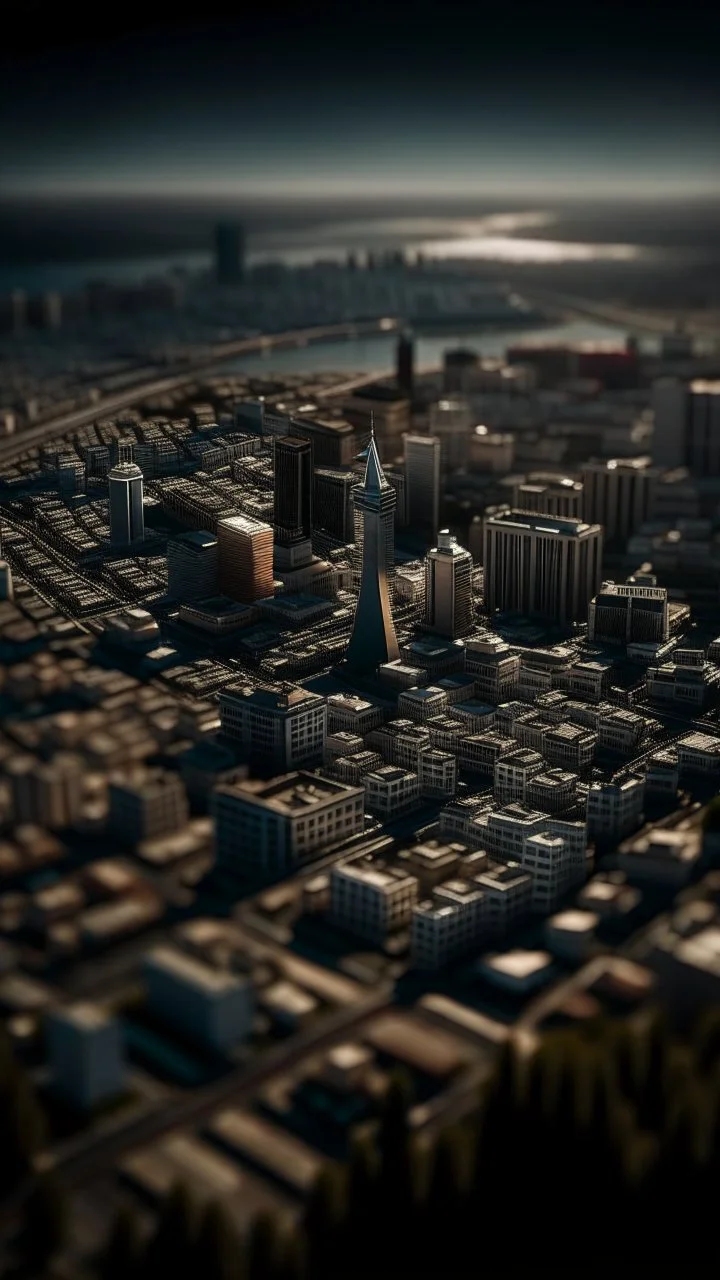 drone shot of san fransisco, shot on Hasselblad h6d-400c, zeiss prime lens, bokeh like f/0.8, tilt-shift lens 8k, high detail, smooth render, down-light, unreal engine, prize winning