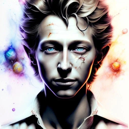 photorealistic guybrush threepwood, watercolor illustration by <agnes cecile> <Yoji Shinkawa>, natural tones, ornate and intricate detail , soft smooth lighting, soft pastel colors,