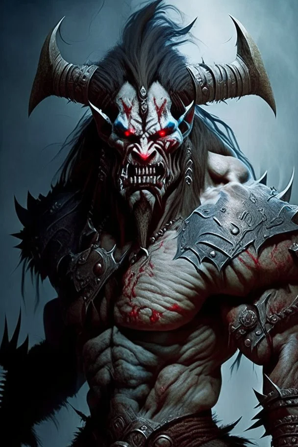 humanoid monster demon brutal beast medival warrior barbarian