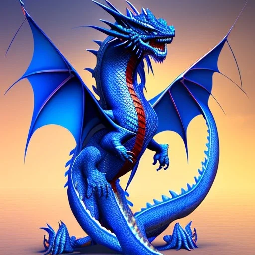 sexy blue dragon