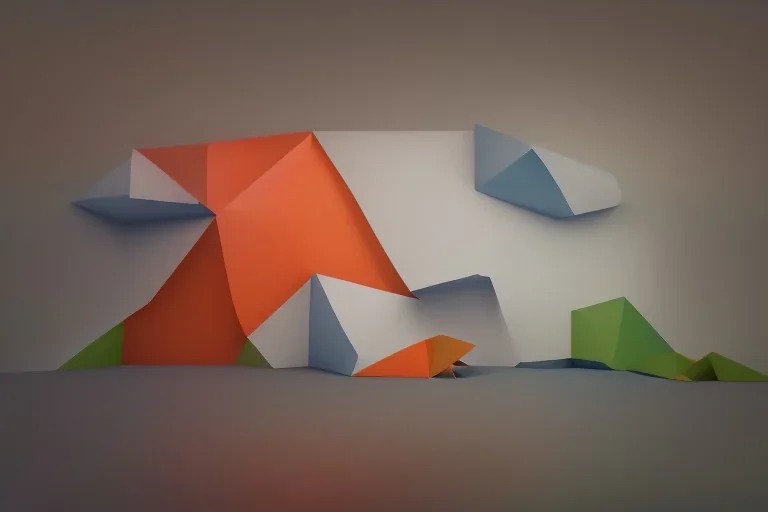 background simple colorful 3d geometric installation graphics