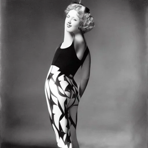 Ziegfeld Girl on leggings