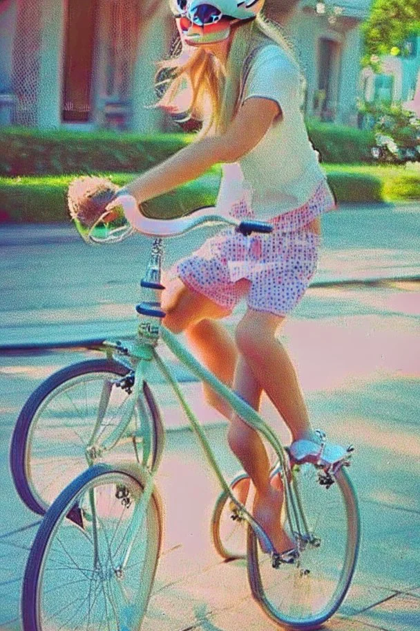 She looks so cute riding her bike