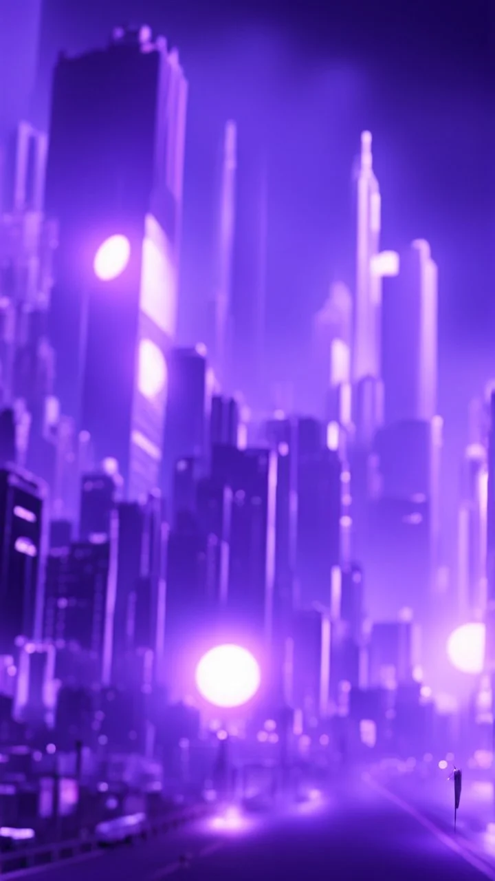 neon purple city