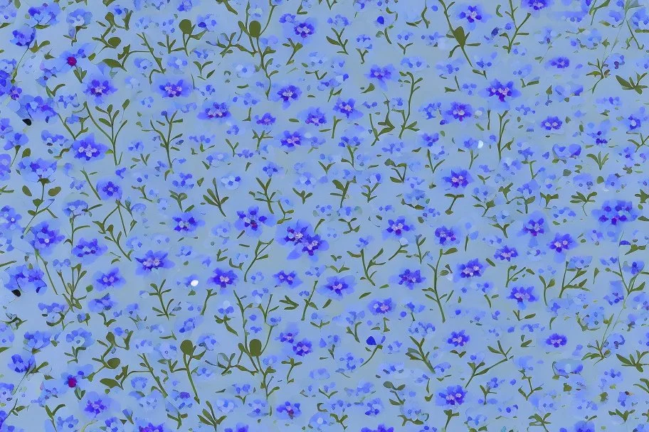 top view pattern of forget-me-not flowers