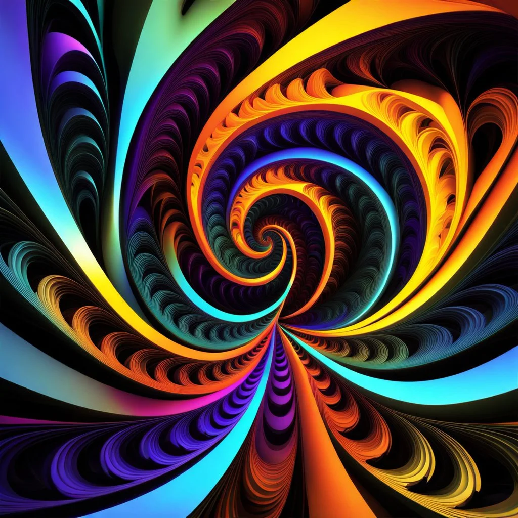 beautiful mockap graphic sifi ,colorful ,artistic, math,nice 3d fractal recursive art