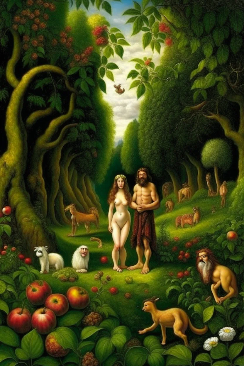 adam and eve in the garden of eden