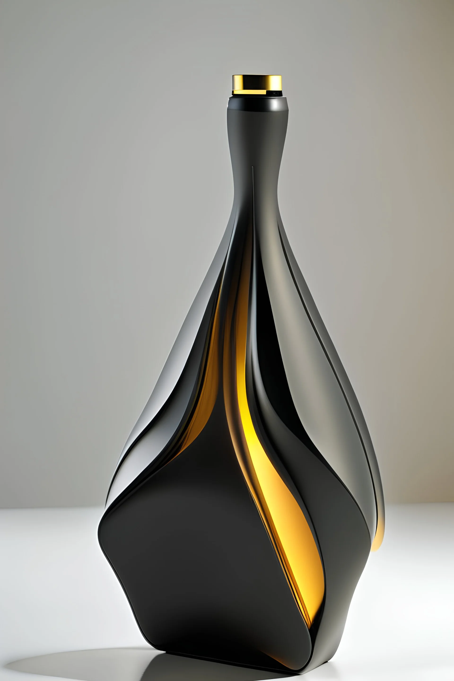The lubricant oil bottle features a distinctive and modern shape that sets it apart from traditional bottle designs. It takes inspiration from sleek and futuristic elements, creating a visually appealing and functional design. The bottle has a unique geometric form, with clean lines and smooth curves. It adopts a asymmetrical shape, with one side slightly curved inward and the other side extending outwards, creating an interesting visual dynamic.